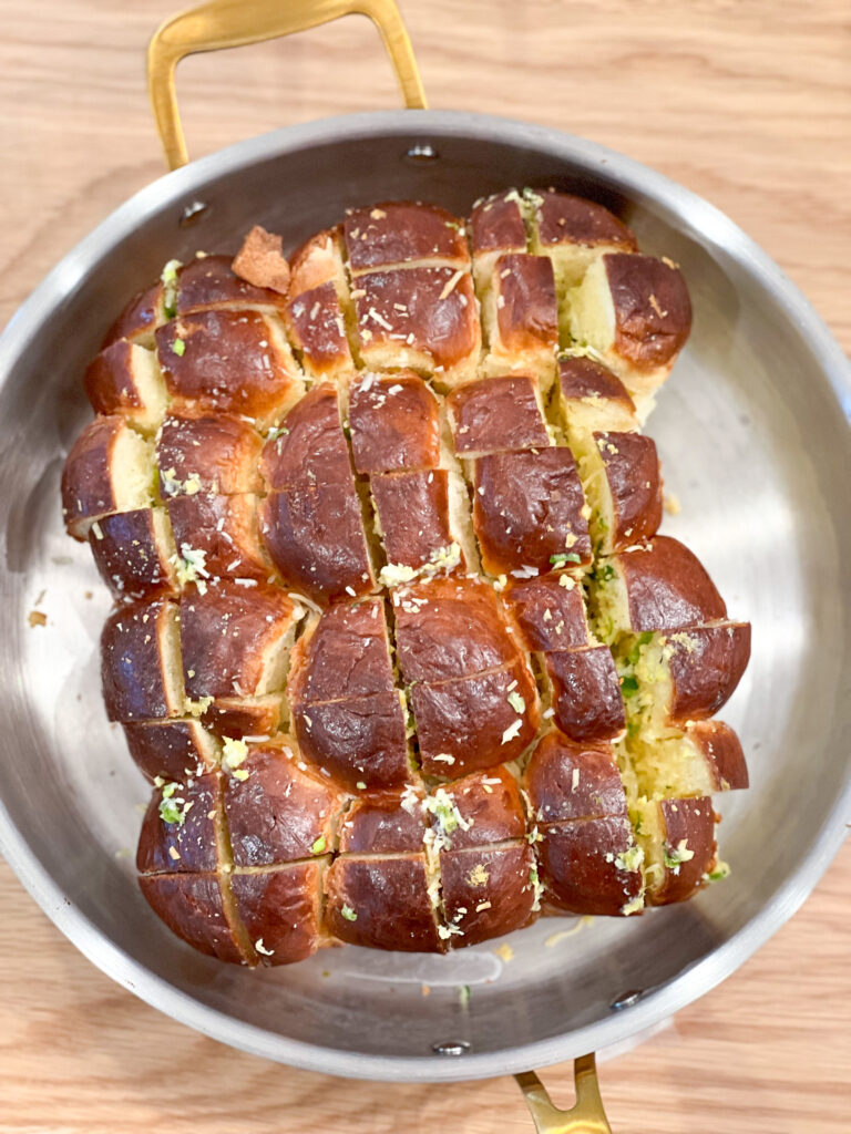 Pull-Apart Ginger + Garlic Bread