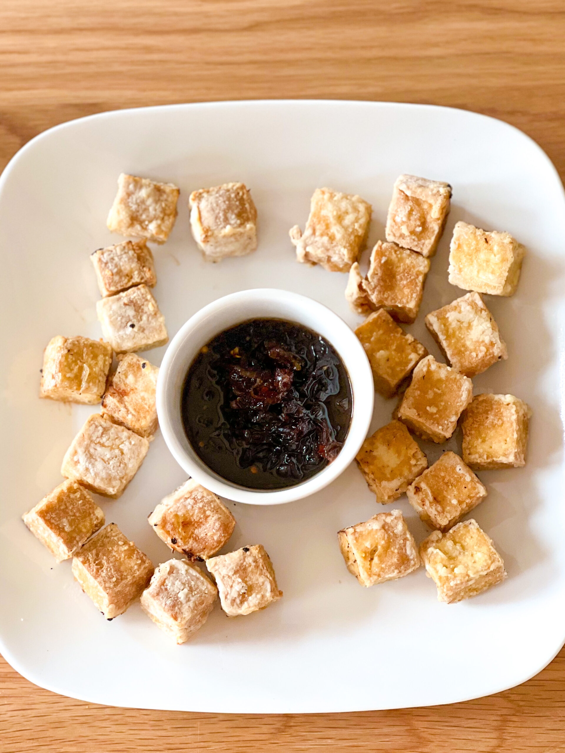 Crispy Air Fryer Asian Tofu and Broccoli - Kitschen Cat