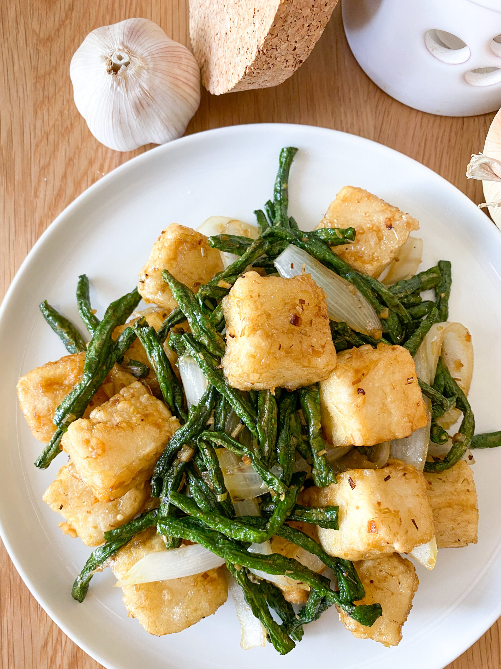 Crispy Tofu + Green Beans Viral TikTok Asian recipes!