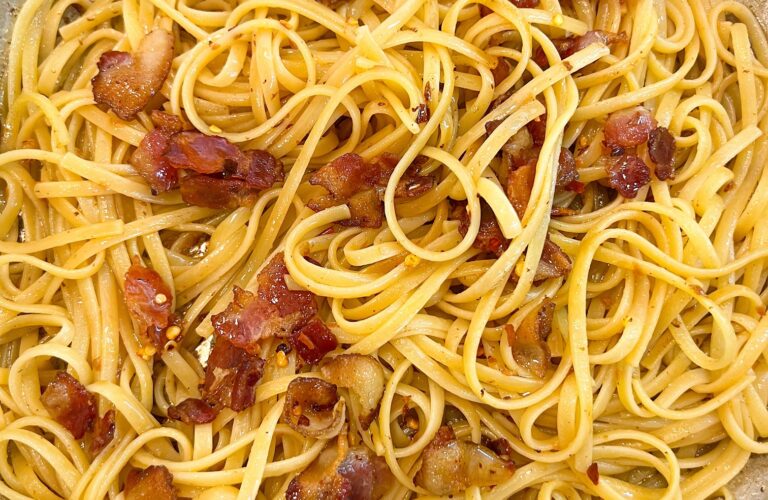 bacon chili oil pasta