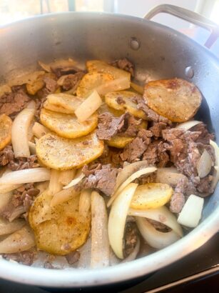 beef and potatoes stir-fry