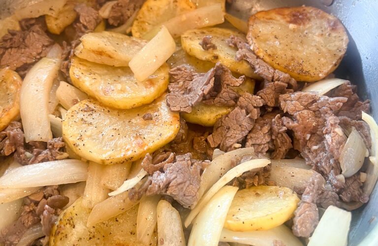 beef and potatoes stir-fry
