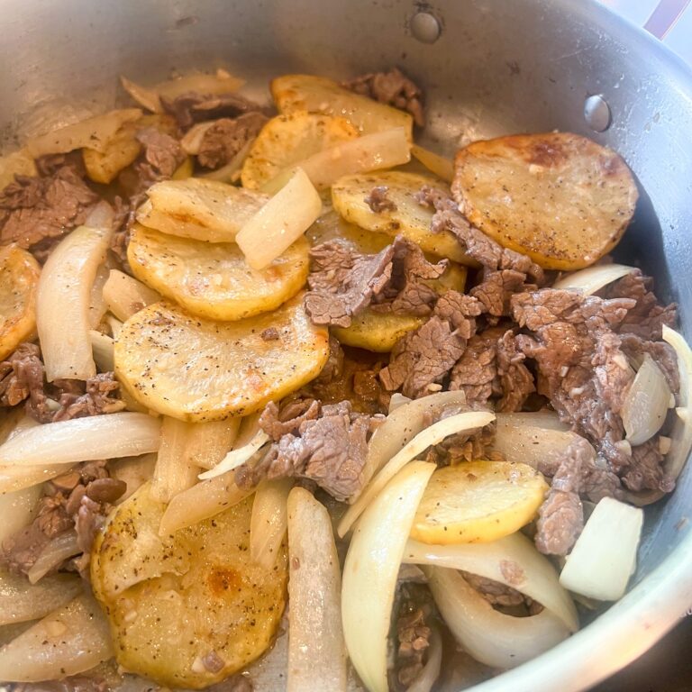beef and potatoes stir-fry